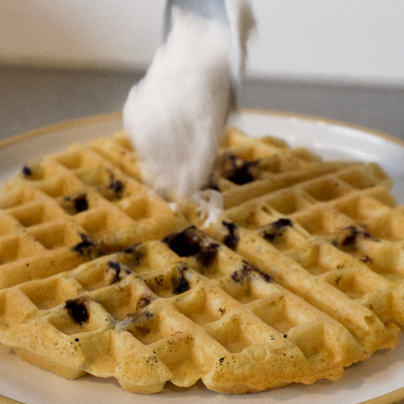 Blueberry Hemp Seed Waffles - Step 2 Image